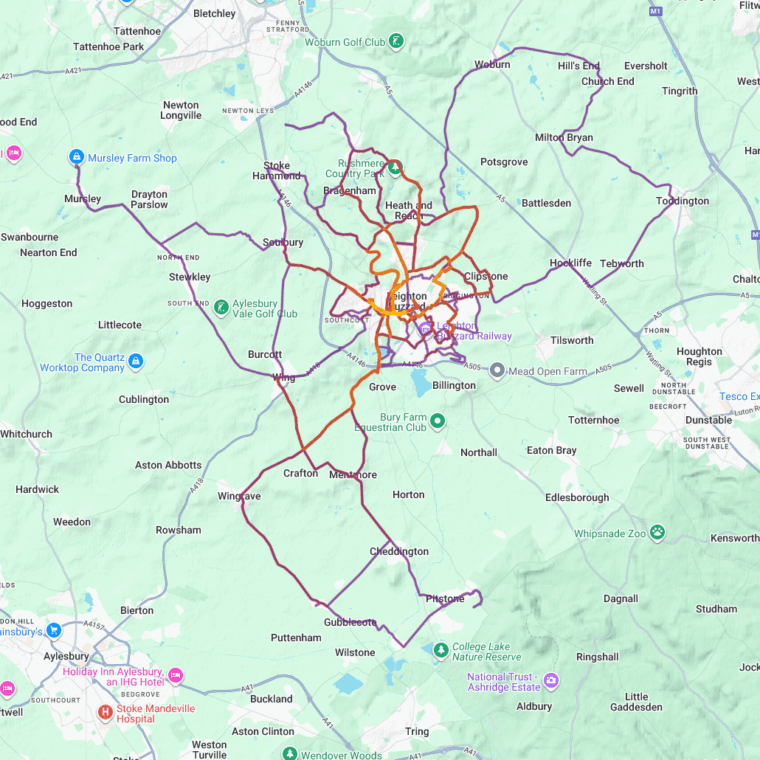 Buzzcycles cycling heatmap 2025